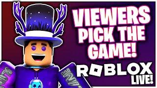 IM BACK!! - Viewers Choose The Games! | ROBLOX Live Stream | SlimeTB