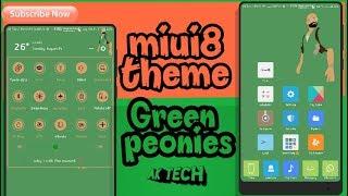 MIUI8! 3RD PARTY THEMES! Green peonies!! not available theme store! must have