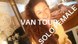 Solo Female Vanlifer Van tour. new Van Build.  #vanlife #vandweller #vantour