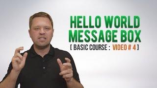 Excel VBA - Hello World Message Box