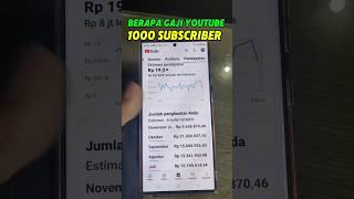 Berapa Gaji YouTuber 1000 Subscriber? #tutorial #shorts #tipsandtricks