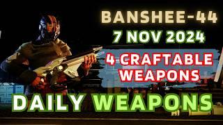 4 CRAFTABLES. Not even a mediocre today - Banshee-44 Destiny 2 Gunsmith Official Weapon Inventory