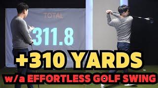 How to hit your driver over 300 yards with a effortless golf swing!