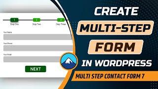 How to create multi step form in WordPress website| How to create multi step form in contact form 7