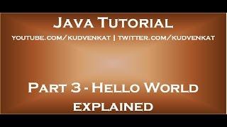 Java hello world explained