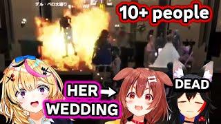 Polka blows up Korone and Mio's Wedding (Multi-POV)