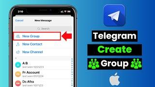 How To Create A Telegram Group on iPhone | Make Group in Telegram
