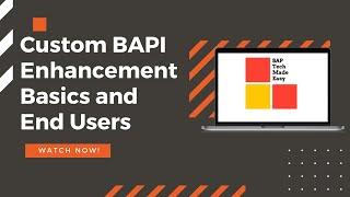 Custom BAPI Enhancement Basics and End Users