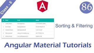 Angular material table sorting and filtering|How to filter table| angular material tutorials#angular