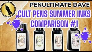 Cult Pens Exclusive Summer Inks Comparison #1