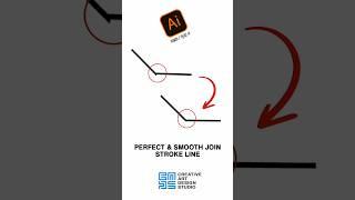 Perfect smooth join stroke anchor point illustrator #shorts #youtubeshorts #illustratorhindi