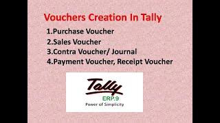 How to create Vouchers  in Tally erp9 In Telugu, voucher creation in Tally ERP9