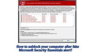 Remove Fake Microsoft Security Essentials Alert by Britec