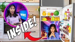 I Built A Secret Room Inside a FRIDGE  | Pranking Everyone