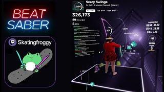 Challenge Saber Level 15: Scary Swings (380 bpm wide jumps) | 82.10% | Beat Saber Mixed Reality