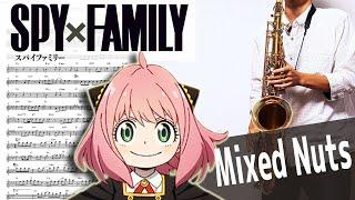 【SPY×FAMILY】ミックスナッツ【楽譜】"Mixed Nuts" Official髭男dism サックスで吹いてみた Saxophone Cover [Sheet]