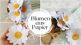 Margeriten aus Papier basteln | Blumendeko und Geschenkidee | Paper Flower Daisy | Ronja Ready DIY