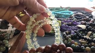 ASMR Crysytals #satisfying #asmr #asmrsounds #bracelet #crystals #crystaljewelry #fyp #stone #gems