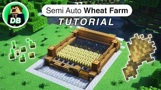 Minecraft: Semi Auto Wheat Farm Tutorial (Easy How to build 1.17)