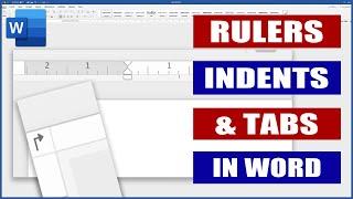 Rulers, Indents and Tabs in Word | Microsoft Word Tutorials