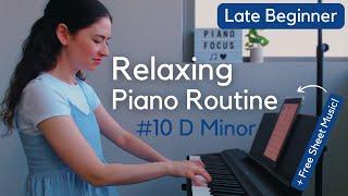 Relaxing Piano Routine (D Minor Chord Patterns + Free Sheet Music)