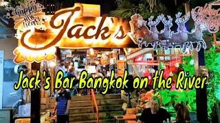 Having a Drink at Jack's Bar on the Chao Phraya River in Bangkok (2021-12-17)