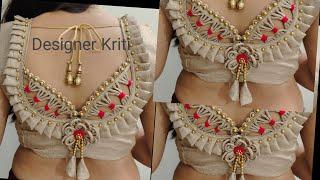 Latest Blouse Back Neck Designs || Cutting And Stitching Back Neck Blouse Design || Blouse Ka Design