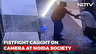 Fistfight Caught On Camera At Noida Society As 2 Men Clash In Lift Lobby