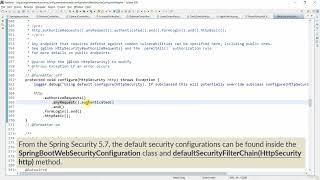 2.11   Checking the default configuration inside the spring security library