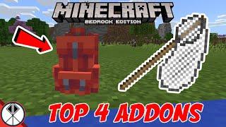 Top 4 Minecraft Addons FOR SURVIVAL! (MCPE/Bedrock/Xbox)