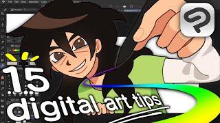 15 Digital Art Tips for Beginners/Intermediate Artists [CLIP STUDIO PAINT]