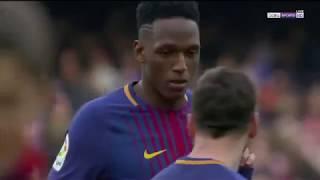 Así fue el debut de Yerry Mina como titular en el Barcelona HD 720p (11/02/18)