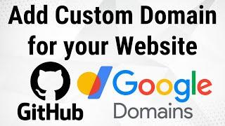 How to add a Custom Domain on Github Pages