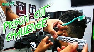 PRISON CUT CHALLENGE! fade haircut using only razor & comb