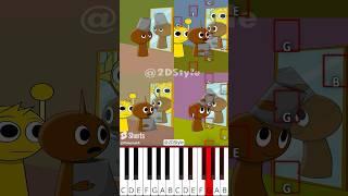 Sprunki animation Simon and Brown All parts #sprunki (@2DStyle) - Octave Piano Tutorial