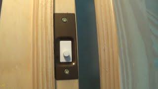 Gardner Bender Push Button closet door jamb switch installation. How to install closet door switch.