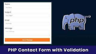 How to Validate Contact Form  in PHP & Sending to Email | PHP Contact Form Validation 2024