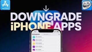 How to Downgrade Apps on iPhone with MuffinStore | TrollStore App Downgrade Tool for iOS