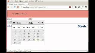 Struts2 jQuery Plugin Date Picker