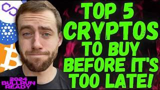 TOP CRYPTO TO BUY WITH $1,000 TODAY (BTC, SOL, RNDR, JASMY!)