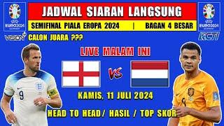 Jadwal Siaran Langsung Semifinal EURO 2024 Malam Ini - BELANDA vs INGGRIS - EURO 2024 Live RCTI