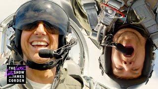 Tom Cruise Terrifies James in 'Top Gun' Fighter Jet!