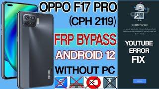 Oppo f17 pro cph 2119 frp bypass without pc / Oppo f17 pro Android 12 frp bypass 2024