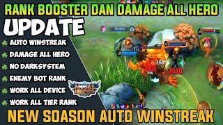 NEW SEASON !! RANK BOOSTER DAN DAMAGE MOBILE LEGEND ! AUTO WINSTREAK