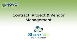 Contract Management, Project Management and Vendor Management with ShareNet