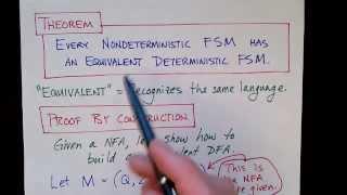 Lecture 7/65: Equivalence of Deterministic and Nondeterministic FSMs