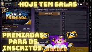 VALENDO PREMIAÇÃO! Entra Na Sala De Inscritos e Mostra Seu Jogo! FREE FIRE AO VIVO4X4 AO VIVO