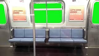 NYC Subway Train Inside Green Screen Effects 4K with SFX