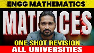 MATRICES | UNIT 1 | Engineering Mathematics ONESHOT |  M1 Complete Revision | Ganitank 2025