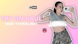 [4K] TRY ON HAUL new transparent fashion clothes with Kate | New evening fashion 2024